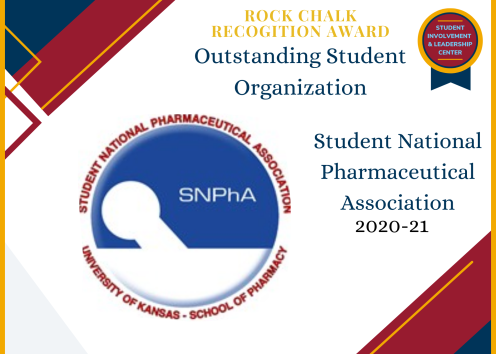 Rock Chalk Recognition Award Outstanding Student Organization Student National Pharmaceutical Association